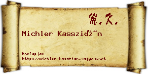 Michler Kasszián névjegykártya
